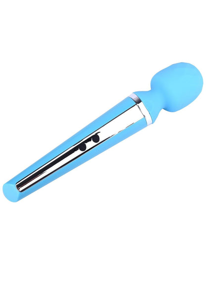 Bossoftoys - 22-00020 - Genius Luxury Wand massager - 10 Function - 31.5 cm - Blue with rose gold - Rechargeable - Color window box