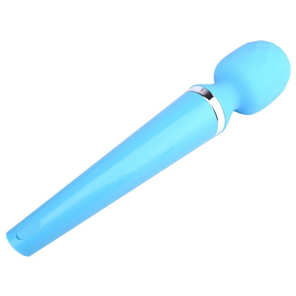 Bossoftoys - 22-00020 - Genius Luxury Wand massager - 10 Function - 31,5 cm - Blue with rose gold - Rechargeable - Colour window box