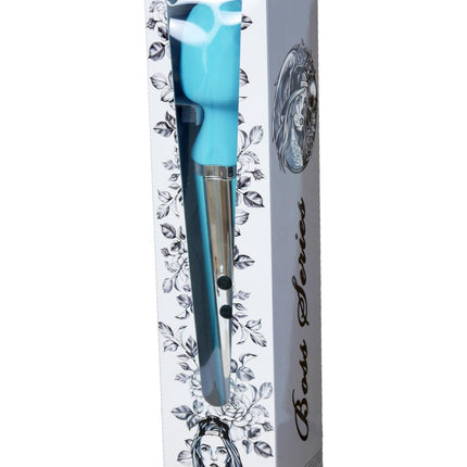 Bossoftoys - 22-00020 - Genius Luxury Wand massager - 10 Function - 31,5 cm - Blue with rose gold - Rechargeable - Colour window box