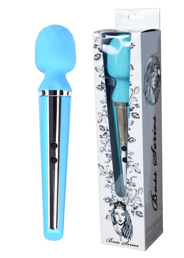 Genius Wand Massager 10 Functies - 31,5 cm - Blauw met Rosé Goud