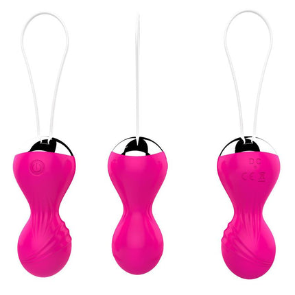 Bossoftoys Vibrating Kegel Balls - Remote Control - Rechargeable - Pink - 22-00027