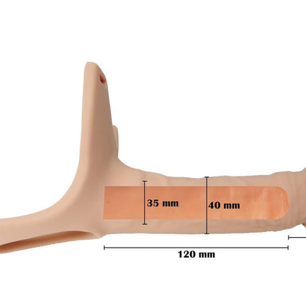 Bossoftoys Hollow strap on - Super Hero - Silicone - Dick length 16,5 cm - dia 4,5 cm - total length 24,5 cm - 22-00028