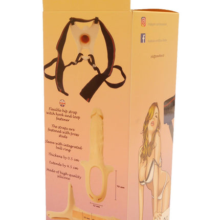 Bossoftoys Hollow strap on - Super Hero - Silicone - Dick length 16,5 cm - dia 4,5 cm - total length 24,5 cm - 22-00028