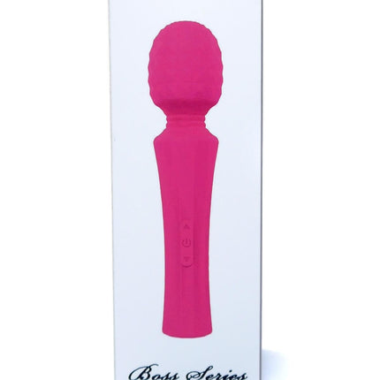 Bossoftoys - 22-00029 - Power wand Massager - Rechargeable - Silicone - 10 Function - Pink - Color Box