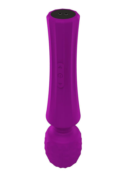 Bossoftoys - 22-00030 - Power wand Massager - Rechargeable - Silicone - 10 Function - Purple - Color Box