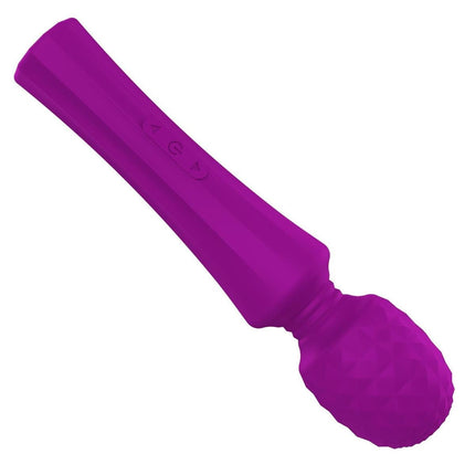 Bossoftoys - 22-00030 - Power wand Massager - Rechargeable - Silicone - 10 Function - Purple - Color Box
