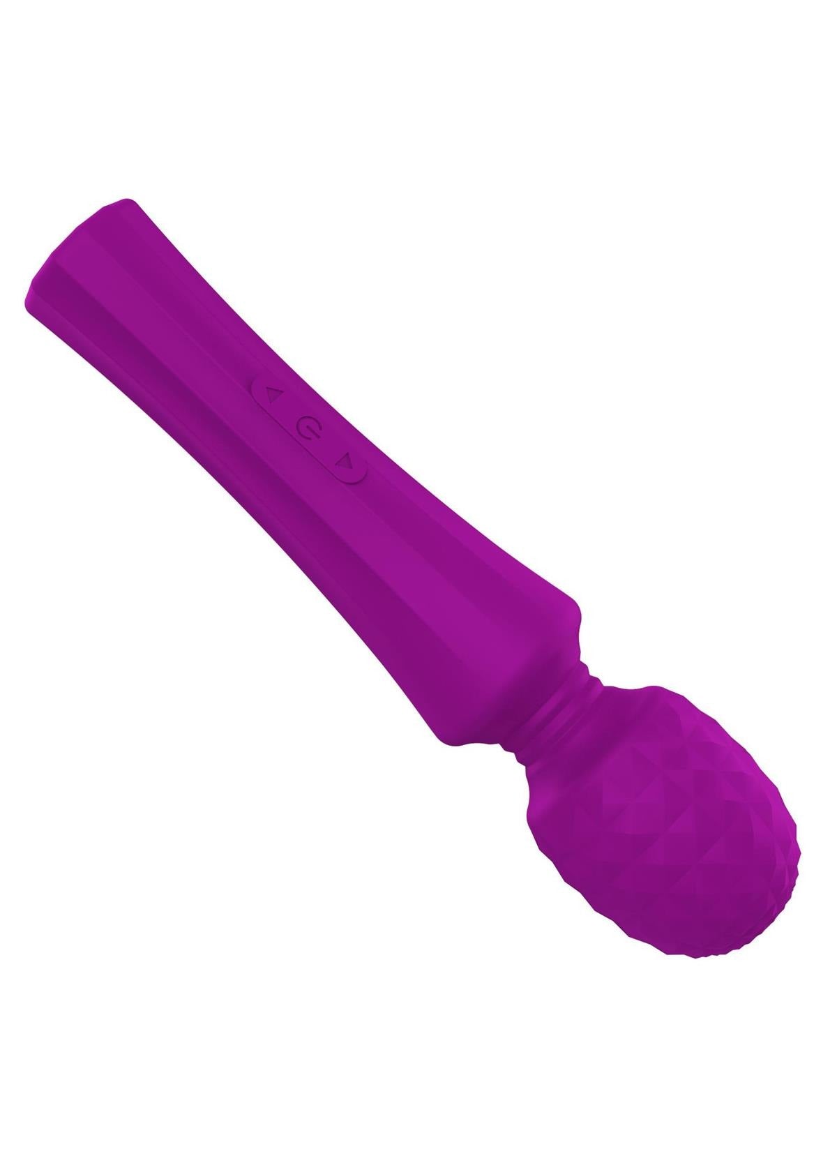 Bossoftoys - 22-00030 - Power wand Massager - Rechargeable - Silicone - 10 Function - Purple - Colour Box