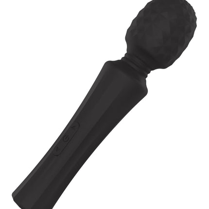 Bossoftoys - 22-00031 - Power wand Massager - Rechargeable - Silicone - 10 Function - Black - Color Box