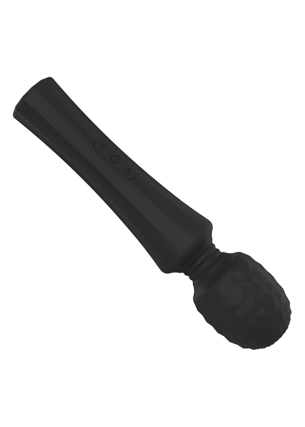 Bossoftoys - 22-00031 - Power wand Massager - Rechargeable - Silicone - 10 Function - Black- Colour Box