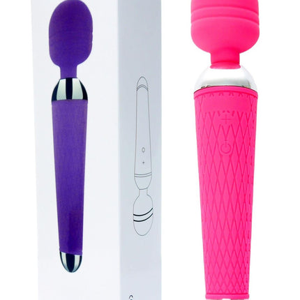 Bossoftoys - 22-00036 - Power Wand massager - Silicone Massager Pink USB - 16 Functions - USB rechargeable