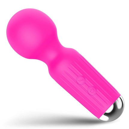 Bossoftoys - 22-00039 - Mini Massager vibrator - 20 Functions - Silicone - 11 cm -  dia 3,7 cm - Rechargeable - attractive Colour windowbox - Pink