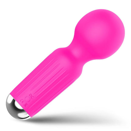 Bossoftoys - 22-00039 - Mini Massager vibrator - 20 Functions - Silicone - 11 cm -  dia 3,7 cm - Rechargeable - attractive Colour windowbox - Pink