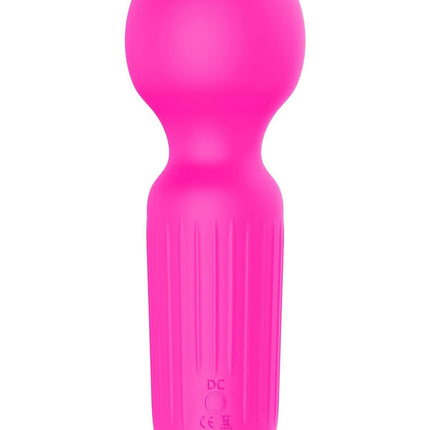 Bossoftoys - 22-00039 - Mini Massager vibrator - 20 Functions - Silicone - 11 cm -  dia 3,7 cm - Rechargeable - attractive Colour windowbox - Pink