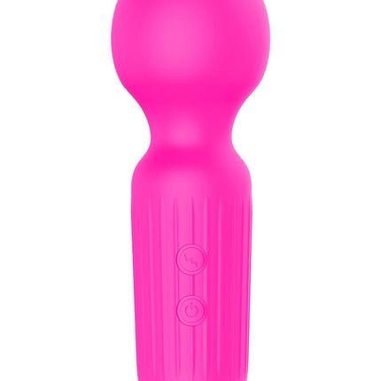Bossoftoys - 22-00039 - Mini Massager vibrator - 20 Functions - Silicone - 11 cm -  dia 3,7 cm - Rechargeable - attractive Colour windowbox - Pink