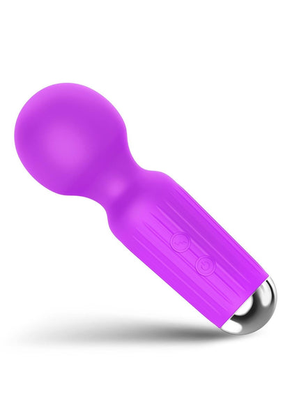 Bossoftoys - 22-00040 - Mini Massager vibrator - 20 Functions - Silicone - 11 cm - dia 3.7 cm - Rechargeable - attractive Color windowbox - Purple