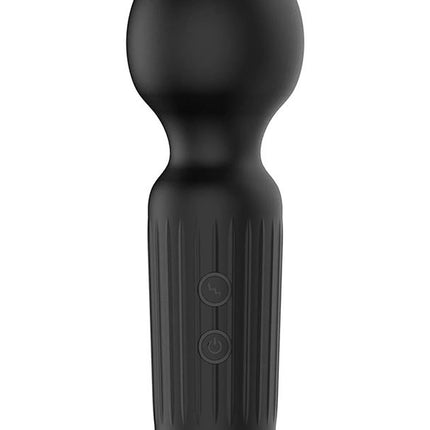 Bossoftoys - 22-00042 - Mini Massager vibrator - 20 Functions - Silicone - 11 cm -  dia 3,7 cm - Rechargeable - attractive Colour windowbox - Black