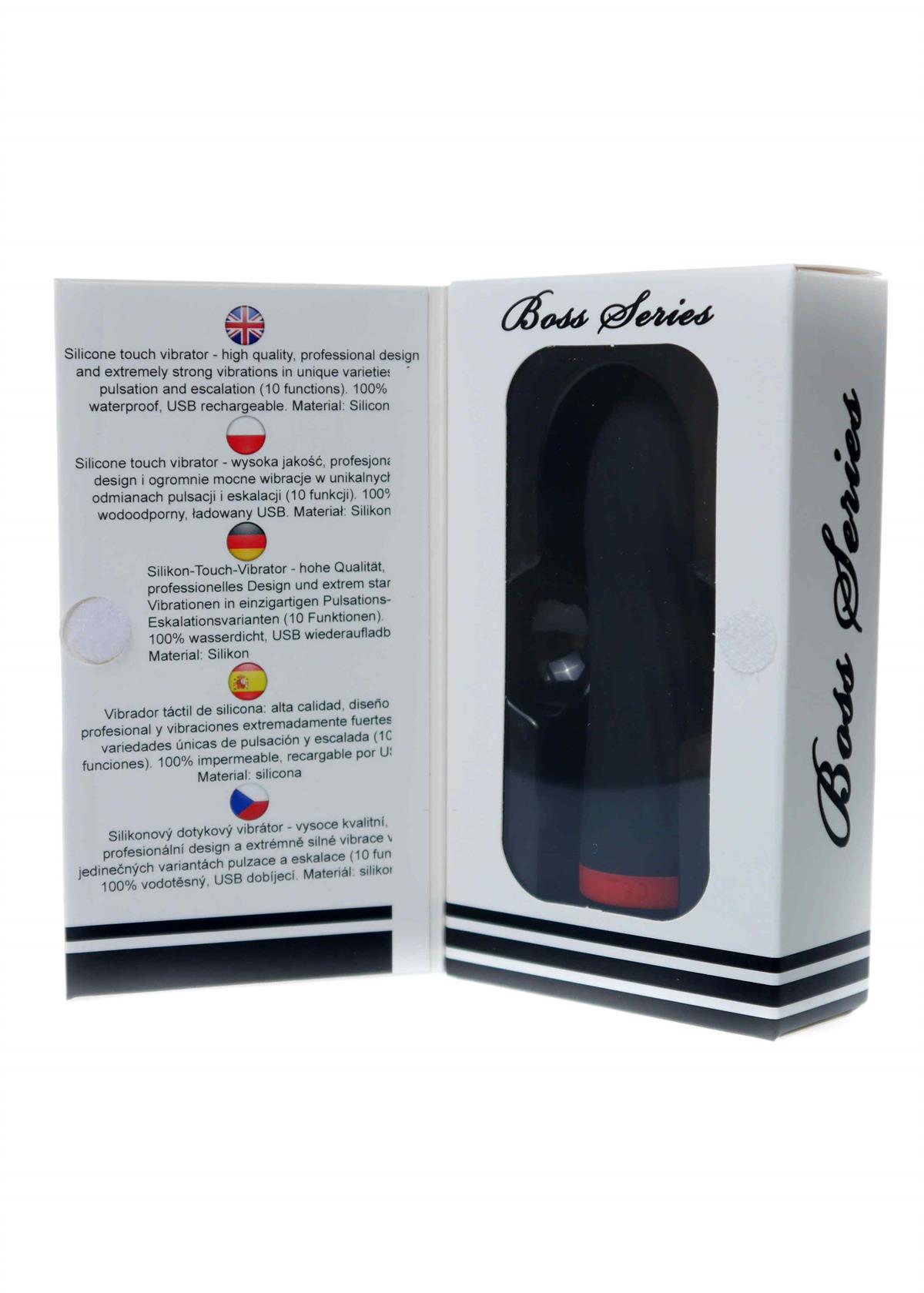 Siliconen Touch Vibrator Zwart 8,5 cm - 10 standen