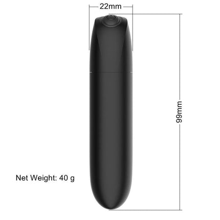 Bossoftoys - 22-00046 - Powerful Bullet Vibrator - USB rechargeable - 20 Functions - shiny Black