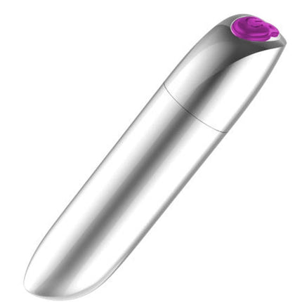 Bossoftoys - 22-00047 - Powerful Bullet Vibrator - USB rechargeable - 20 Functions - Silver