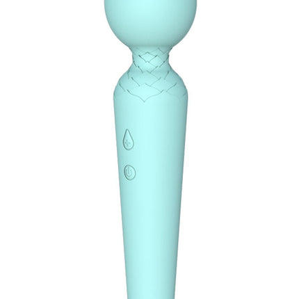 Bossoftoys - 22-00049 - Power wand Massager vibrator - 10 Functions - Silicone - 19.5 cm - dia 4 cm - Rechargeable - attractive Color windowbox - Blue