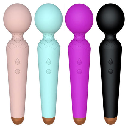 Bossoftoys - 22-00052 - Power wand Massager vibrator - 10 Functions - Silicone - 19,5 cm -  dia 4 cm - Rechargeable - attractive Colour windowbox - Flesh