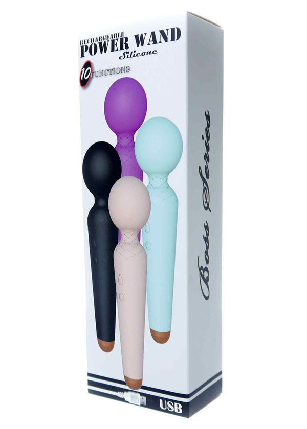 Power Wand Vibrator 10 Functies - 19,5 cm - Siliconen - Blauw