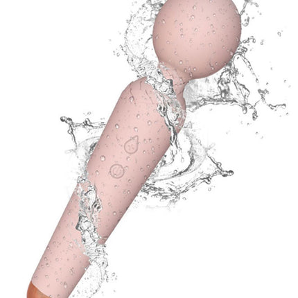 Bossoftoys - 22-00052 - Power wand Massager vibrator - 10 Functions - Silicone - 19,5 cm -  dia 4 cm - Rechargeable - attractive Colour windowbox - Flesh