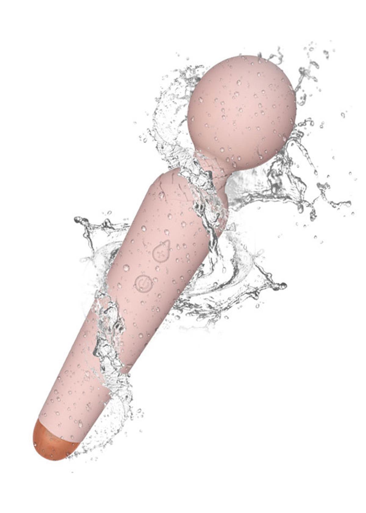 Bossoftoys - 22-00052 - Power wand Massager vibrator - 10 Functions - Silicone - 19.5 cm - dia 4 cm - Rechargeable - attractive Color windowbox - Flesh