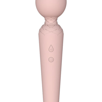 Bossoftoys - 22-00052 - Power wand Massager vibrator - 10 Functions - Silicone - 19,5 cm -  dia 4 cm - Rechargeable - attractive Colour windowbox - Flesh