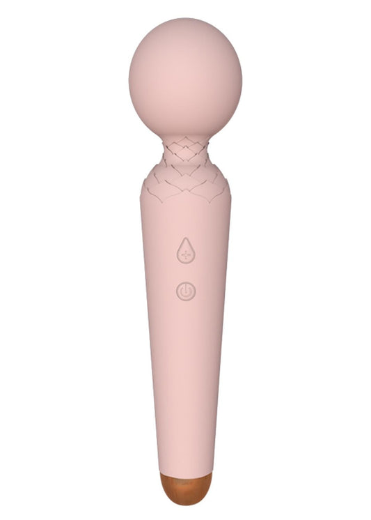 Bossoftoys - 22-00052 - Power wand Massager vibrator - 10 Functions - Silicone - 19.5 cm - dia 4 cm - Rechargeable - attractive Color windowbox - Flesh