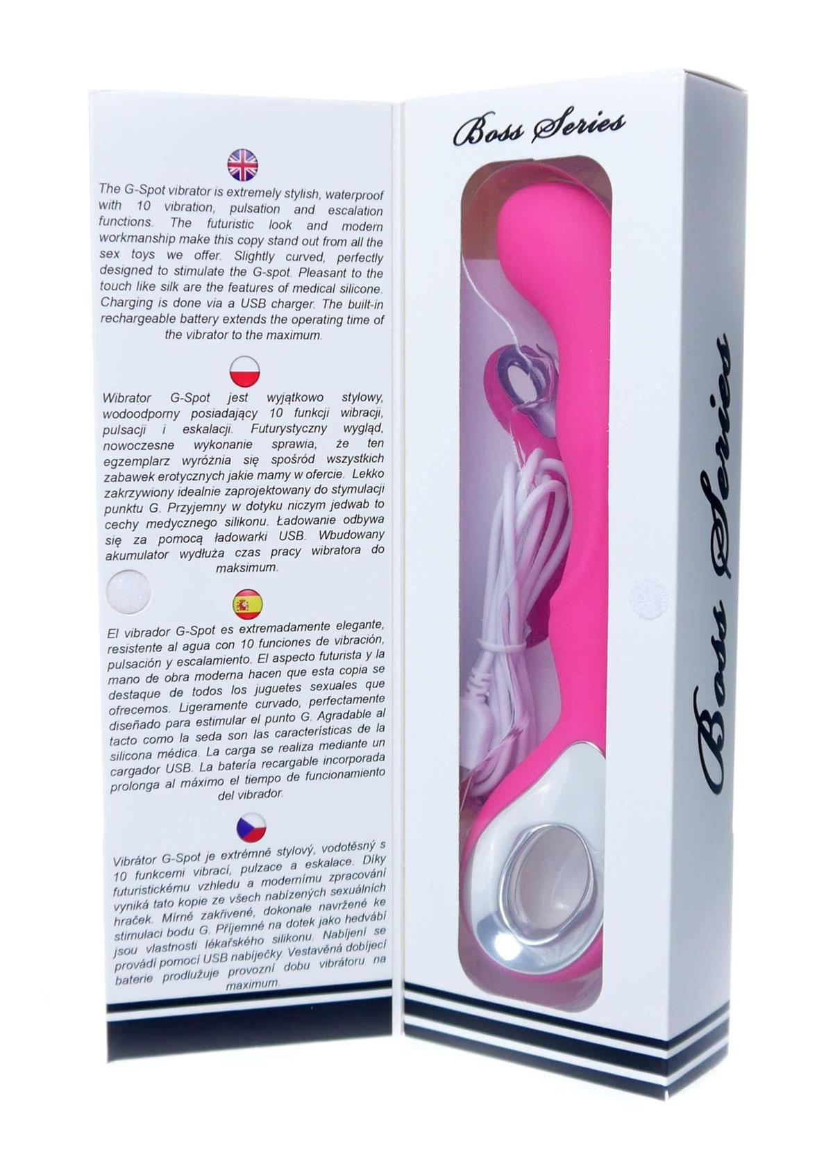 Bossoftoys G-spot Vibrator - 10 Functies - USB - Roze - 100% Waterdicht - Oplaadbaar