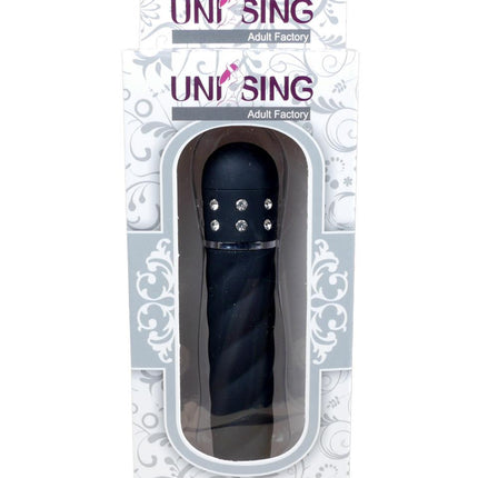 Bossoftoys - 26-00115 - Diamond stones Mini Vibrator - 11.5 cm - luxury Giftbox - G spot vibrator - Black