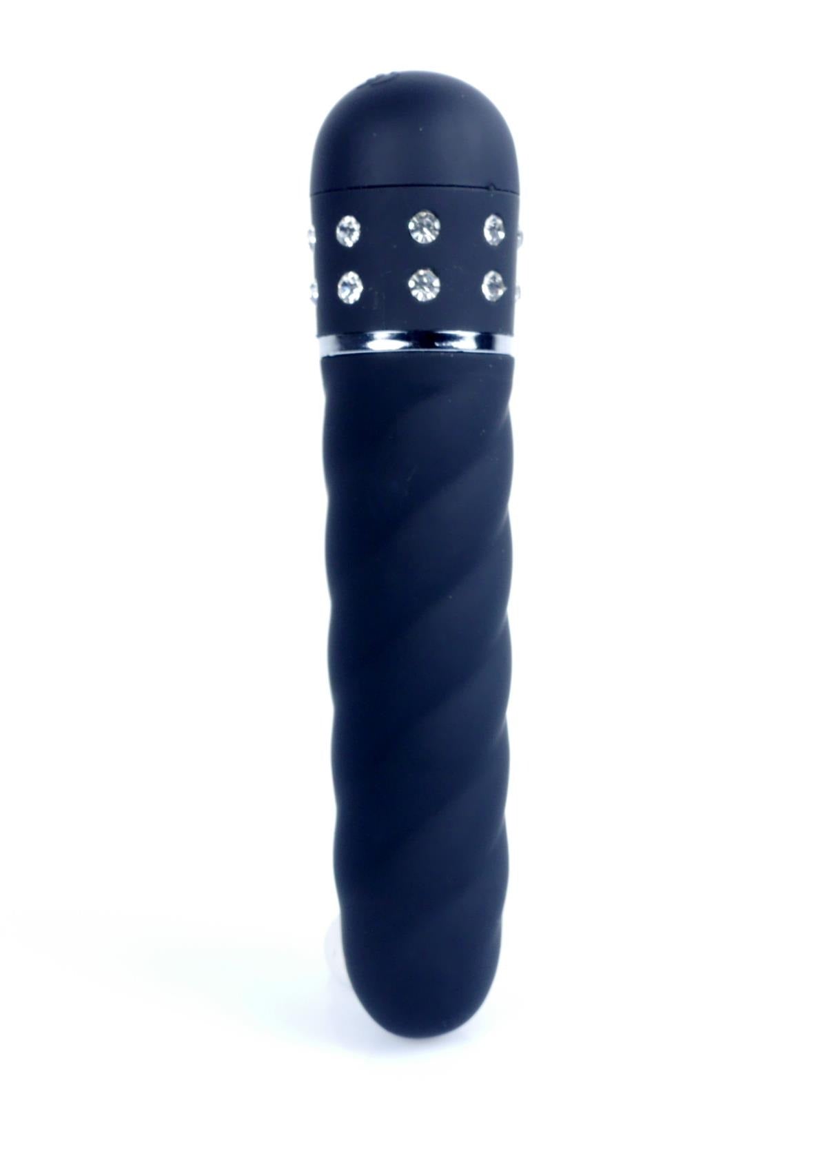 Bossoftoys - 26-00115 - Diamond stones Mini Vibrator - 11,5 cm - luxury Giftbox - G spot vibrator - Black