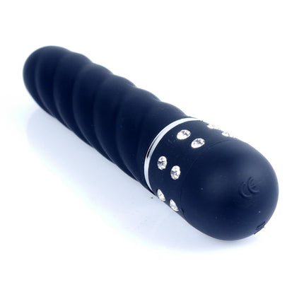 Bossoftoys - 26-00115 - Diamond stones Mini Vibrator - 11.5 cm - luxury Giftbox - G spot vibrator - Black