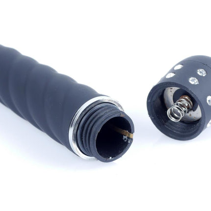 Bossoftoys - 26-00115 - Diamond stones Mini Vibrator - 11.5 cm - luxury Giftbox - G spot vibrator - Black