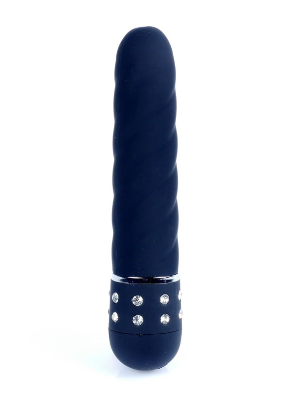 Mini Vibrator met Diamantsteentjes Zwart 11,5 cm