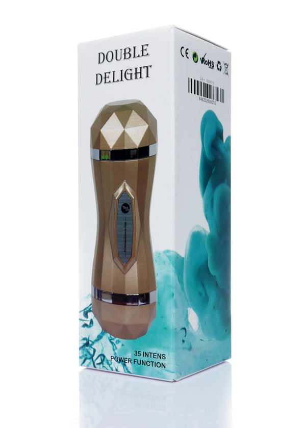 Double Delight Masturbator - 35 standen - USB oplaadbaar