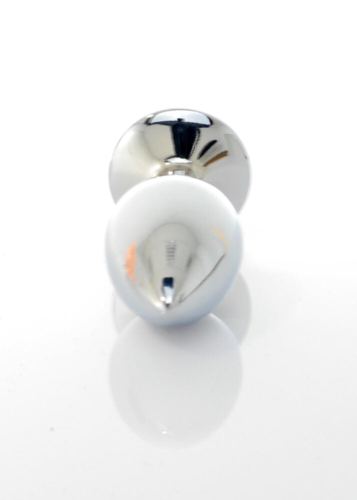 Bossoftoys Silver Plug Donkerblauwe Steen - lengte 7 cm dia 2,7 cm - 26-00091 - kleurdoos