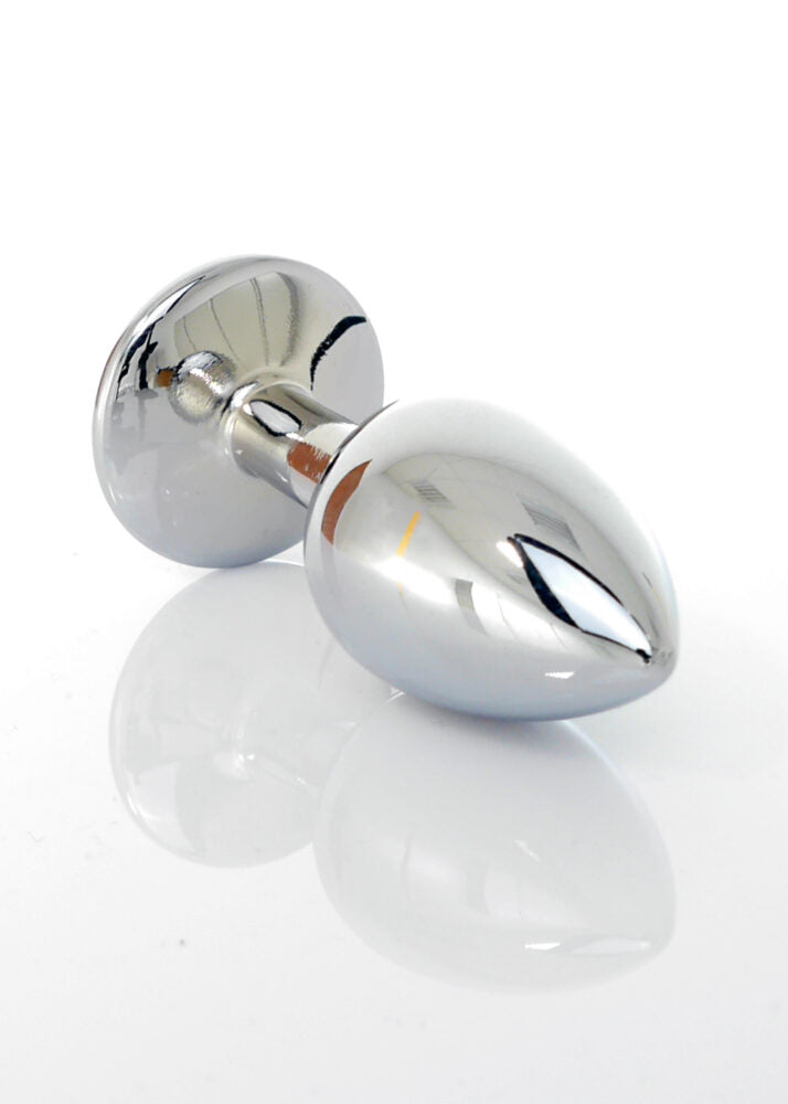 Bossoftoys Silver Plug Donkerblauwe Steen - lengte 7 cm dia 2,7 cm - 26-00091 - kleurdoos