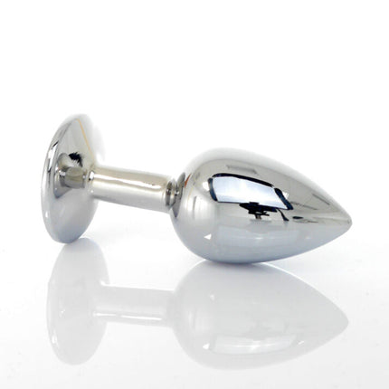 Bossoftoys Silver Plug Rode steen - lengte 7 cm dia 2,7 cm - 26-00093 - kleurdoos