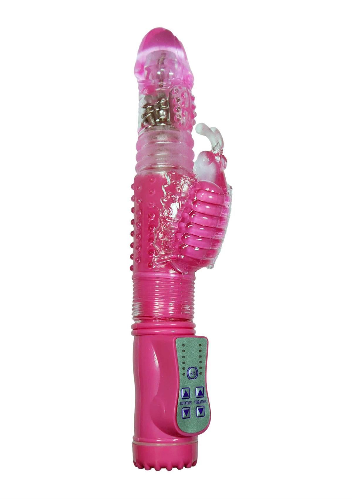 Bossoftoys - 26-00102 - Up &amp; Down Rabbit - Rotating Rabbit - Big size 24.5 cm - up &amp;down - up &amp; down - up &amp; down - Powerful - Pink - Tarzan - Rabbit - 36 function