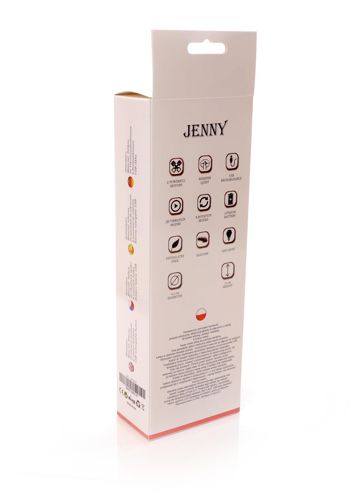 Bossoftoys Jenny G spot Massager - 36 Functions - 8 rotation functions - Silicone - size 13 cm - big dia 4.2 cm - Rechargeable - 26-00128