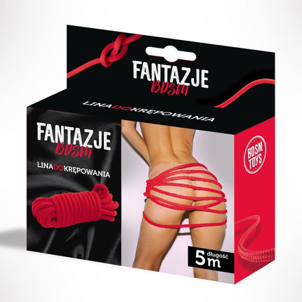 Bossoftoys - Fantazje - Red - Bondage Rope - BDSM rope - 5 Meter - 29-00115