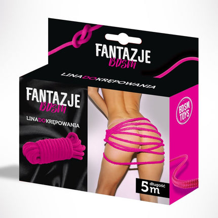Bossoftoys - Fantazje - Pink - Bondage Rope - BDSM rope - 5 Meter - 29-00117