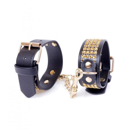Bossoftoys - 33-00095 - Fetish - big size Handcuffs - Crystals - Gold - Adjustable