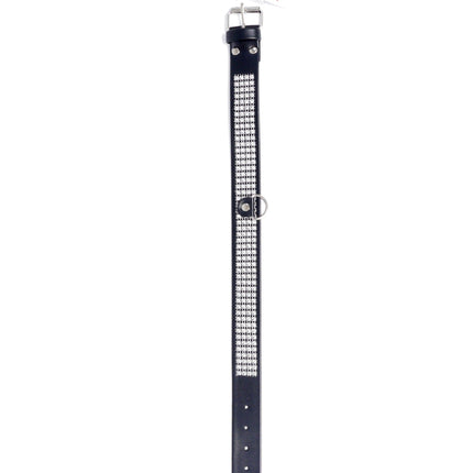 Bossoftoys - 33-00101 - Collar - Studs - Big - Silver - Diamonds