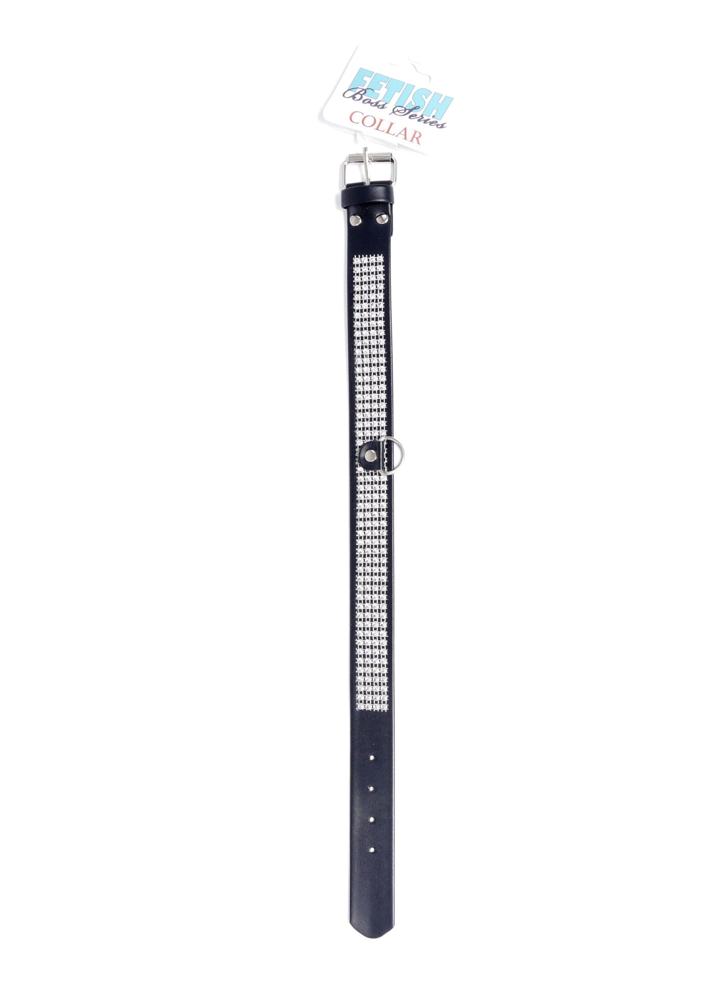 Bossoftoys - 33-00101 - Collar - Studs - Big - Silver - Diamonds