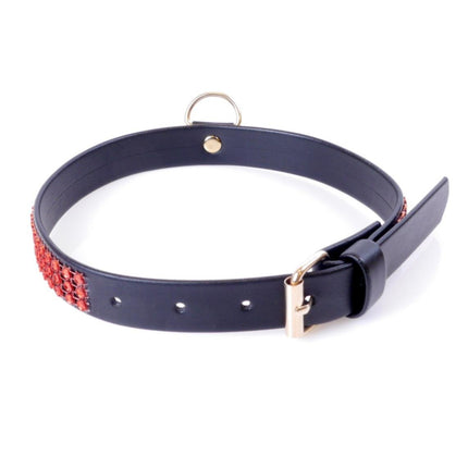 Bossoftoys - 33-00108 - Collar with crystals - Fetish Boss Series - 2 cm - Red