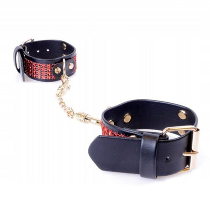 Bossoftoys - 33-00109 - Handcuffs with cristals - Fetish Boss Series - 3 cm - Red