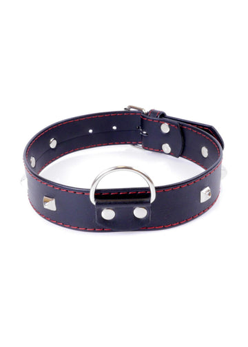 Halsband met Studs Rood - 3 cm